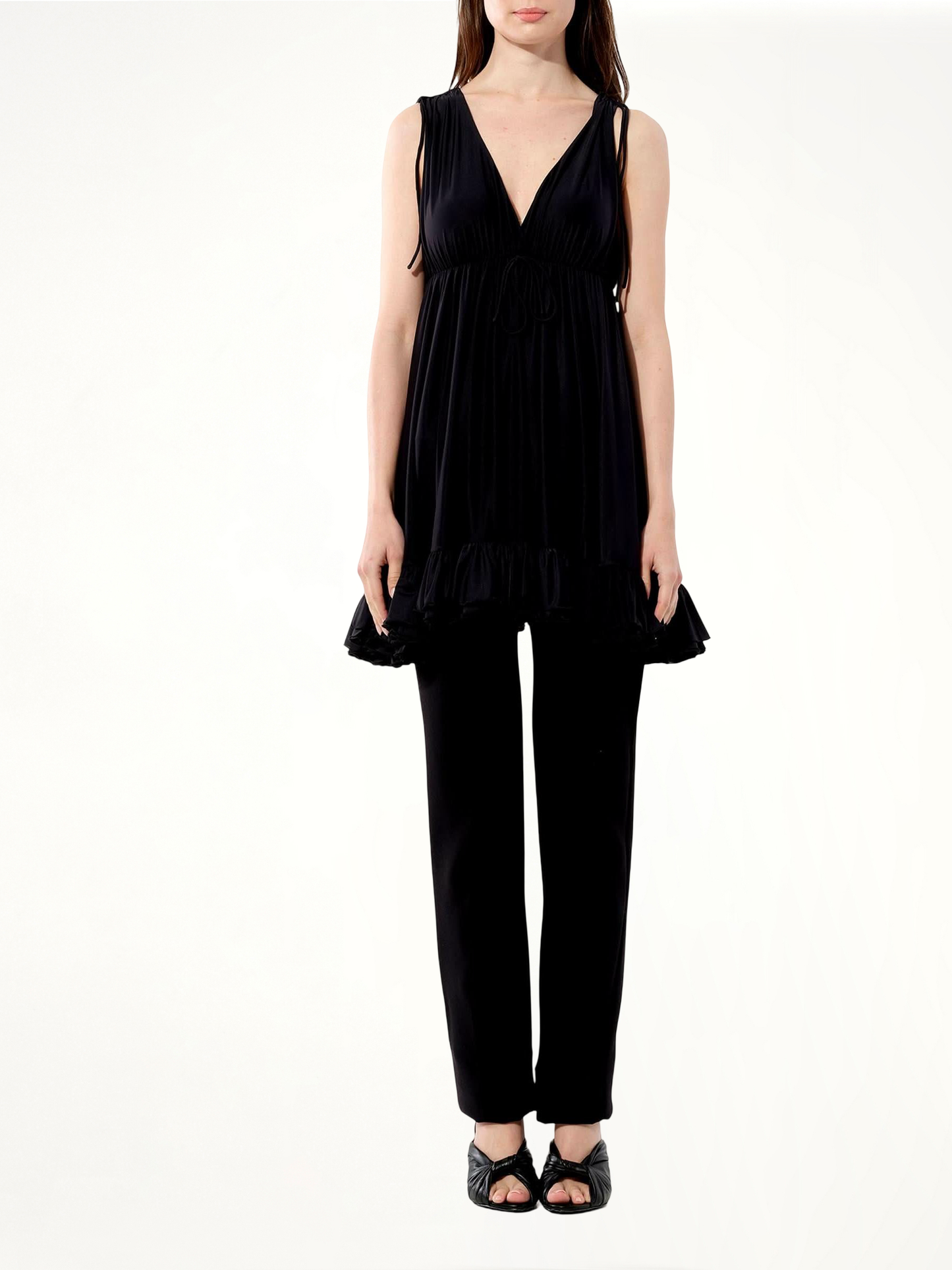 BALENCIAGA Babydoll Top (Black)