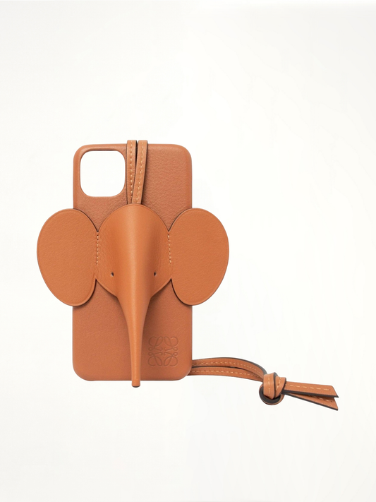 Image of Electronics Accessories. Productname: LOEWE Elephant Phone Cover 11 Pro Max in TAN colour by brand - LOEWE