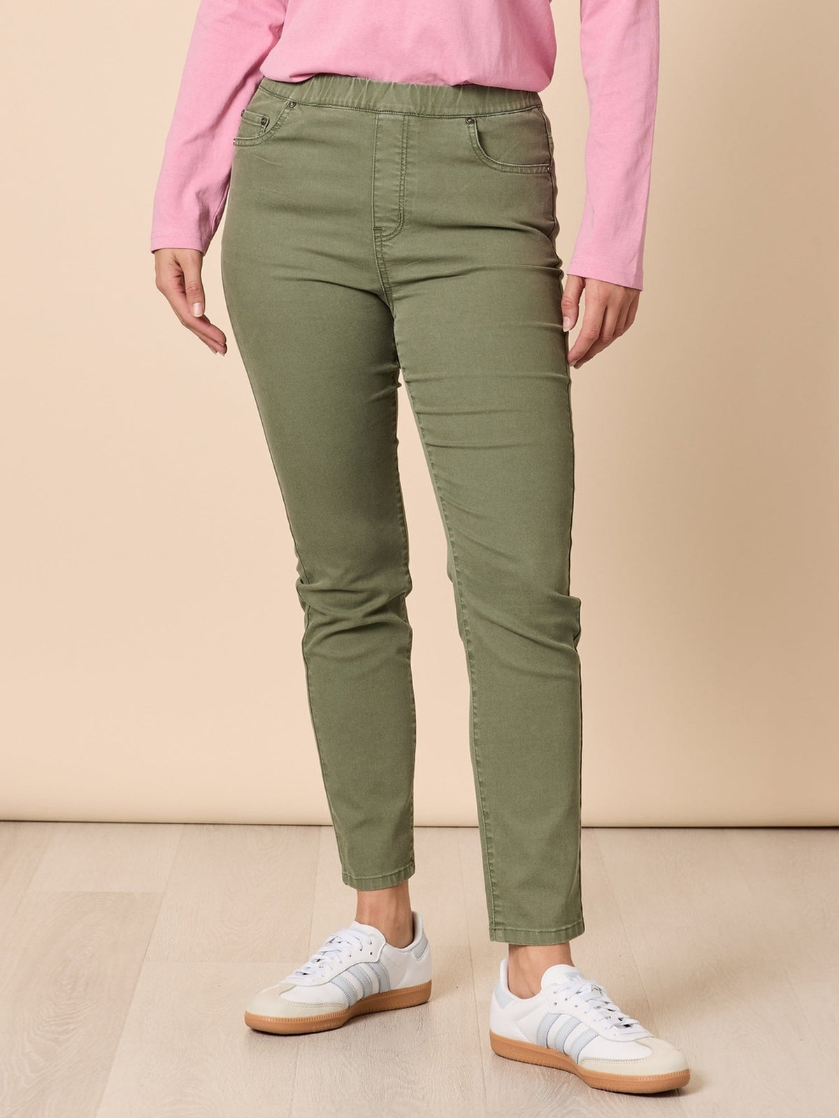 Image of Jeans. Product name - Chicago Jean Khaki in Khaki colour by brand - Threadz