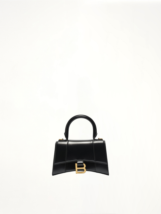 BALENCIAGA Hourglass XS Handbag (Black)