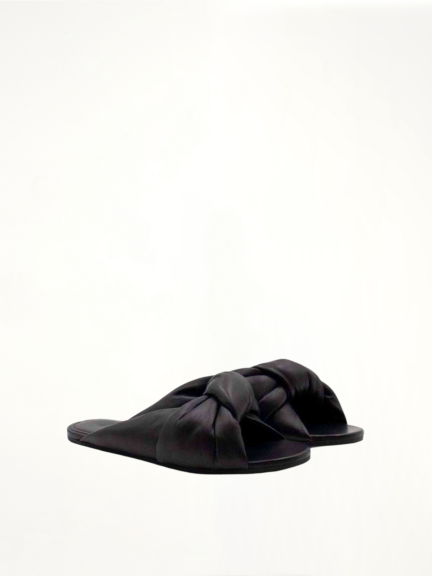 BALENCIAGA Drapy Flat Sandal (Black)