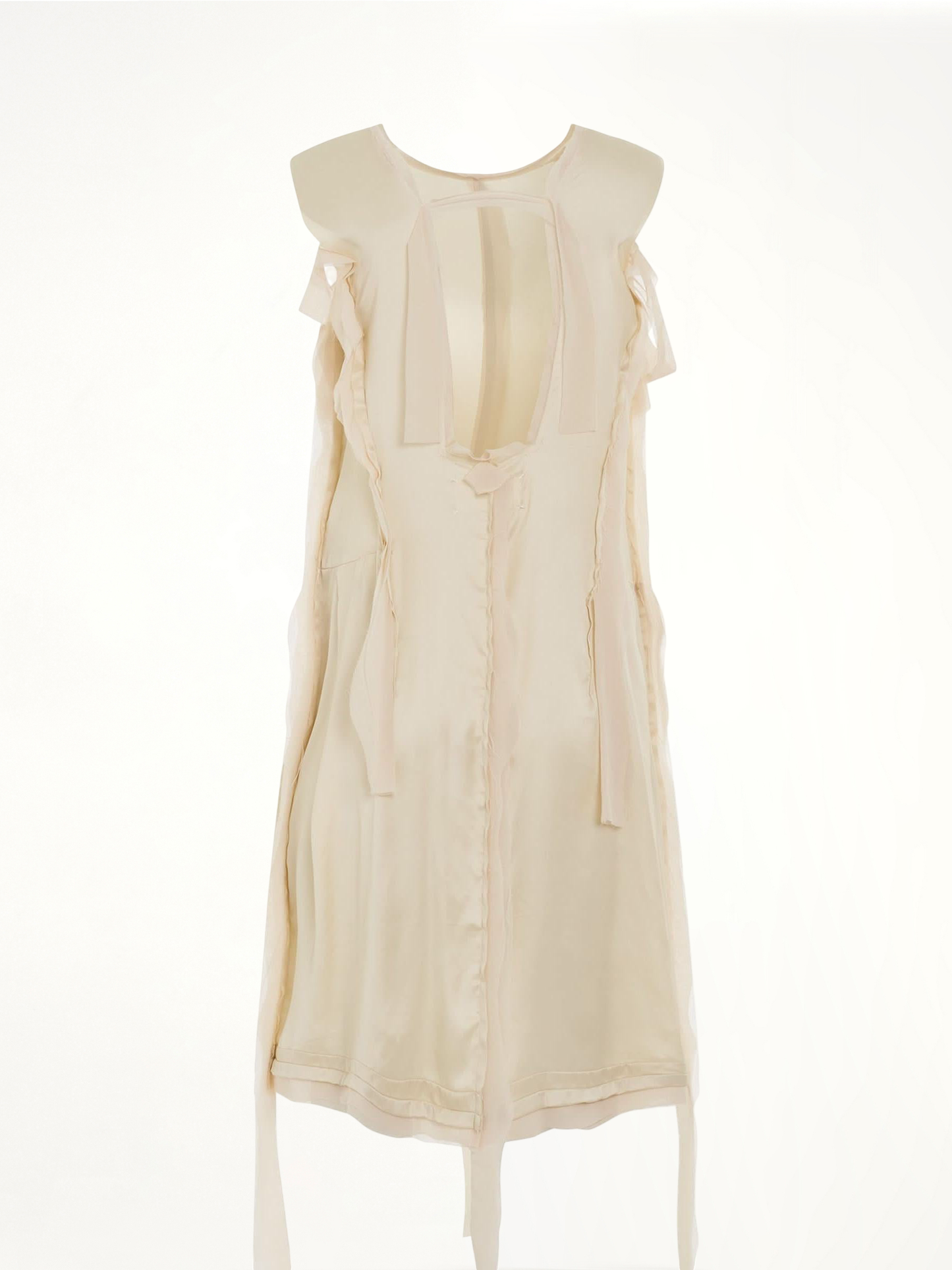Image of Dresses. Productname: MAISON MARGIELA Asymmetric Distressed Dress in YELLOW colour by brand - MAISON MARGIELA