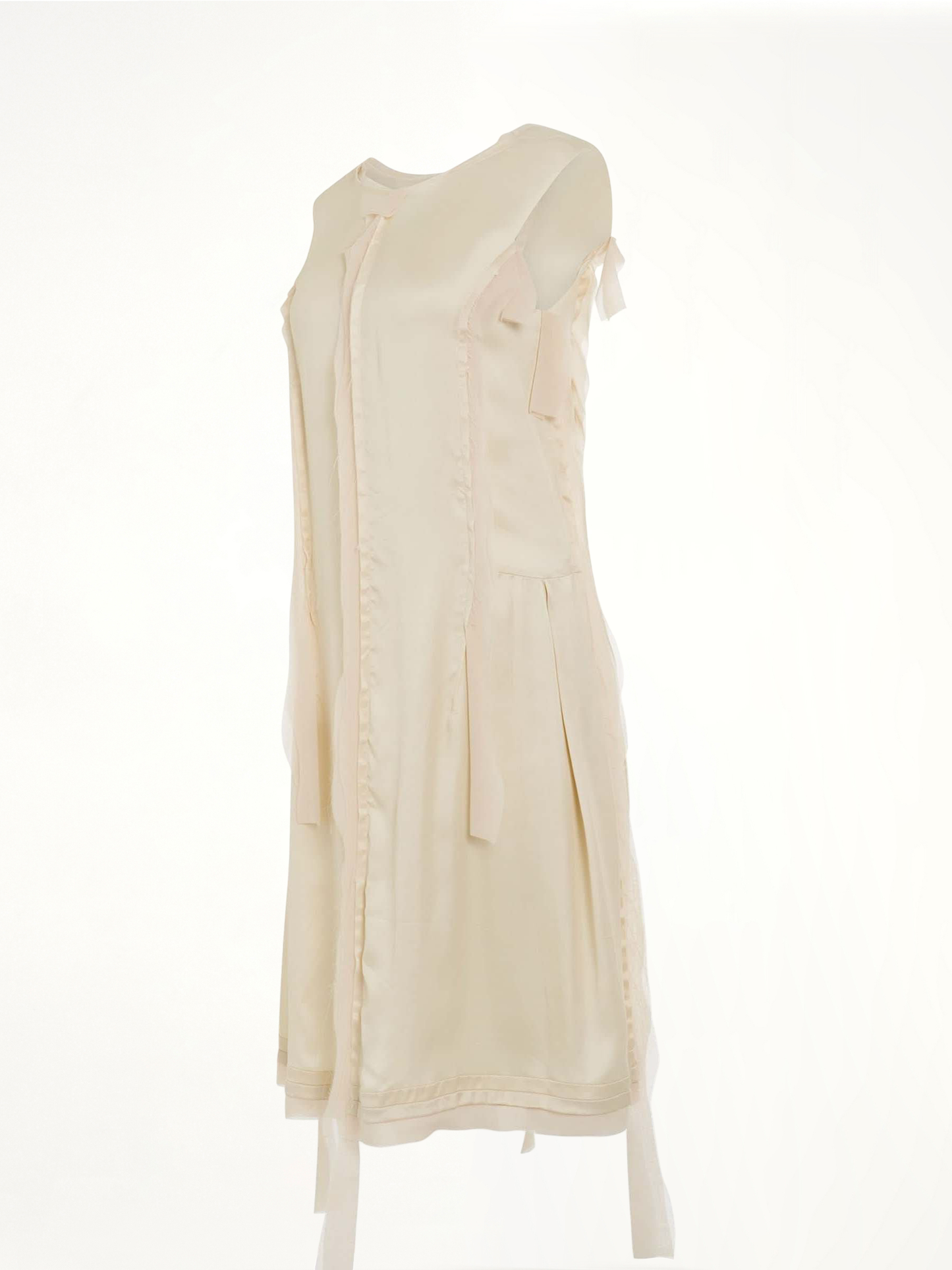 MAISON MARGIELA Asymmetric Distressed Dress (Yellow)