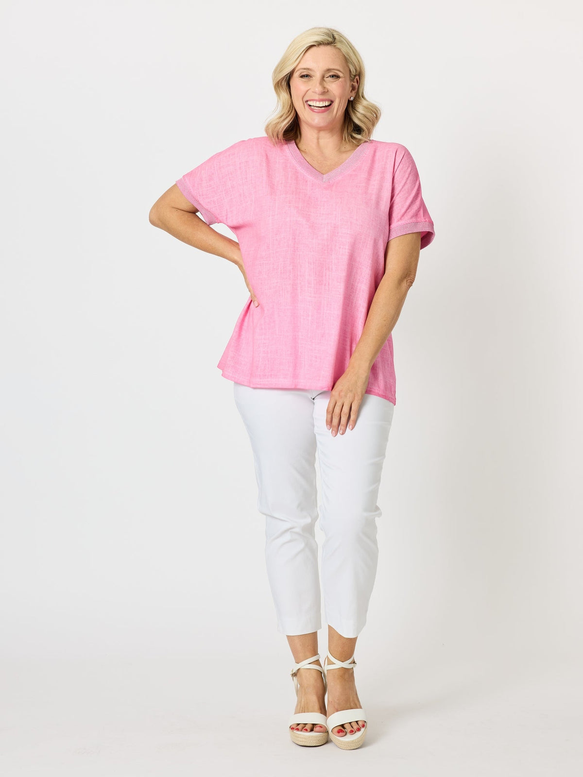 Threadz Zara Stretch Pant (White)