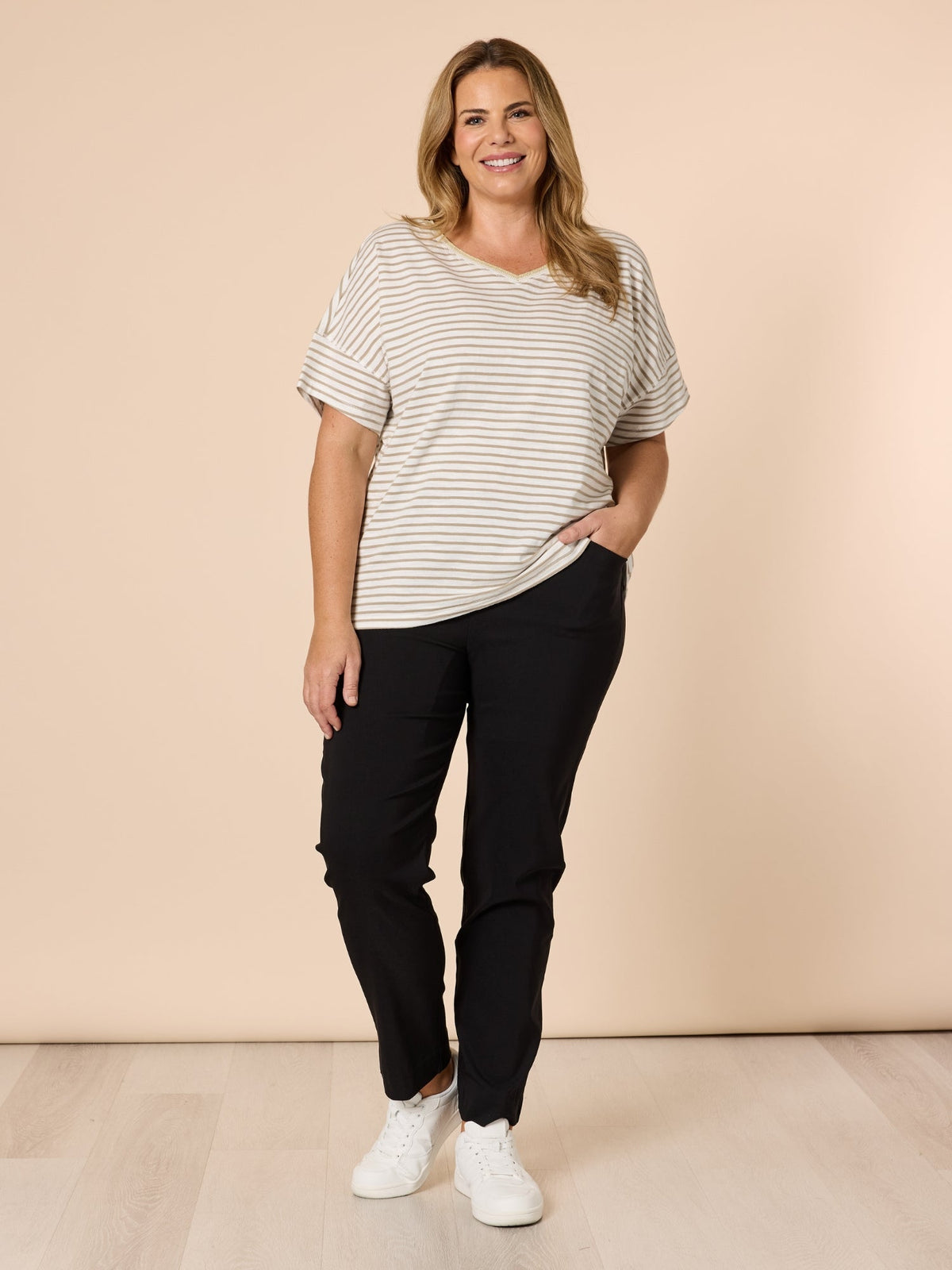 Threadz Chiara Full Length Bengaline Pant (Black)