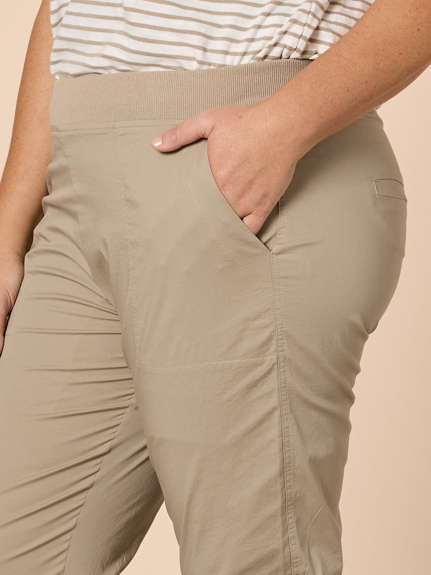 Threadz Santorini Cotton Capri Pant (Natural)