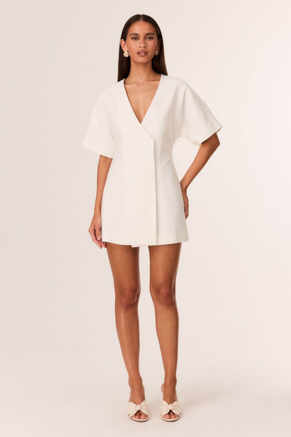 SNDYS NOLA MINI DRESS (White)