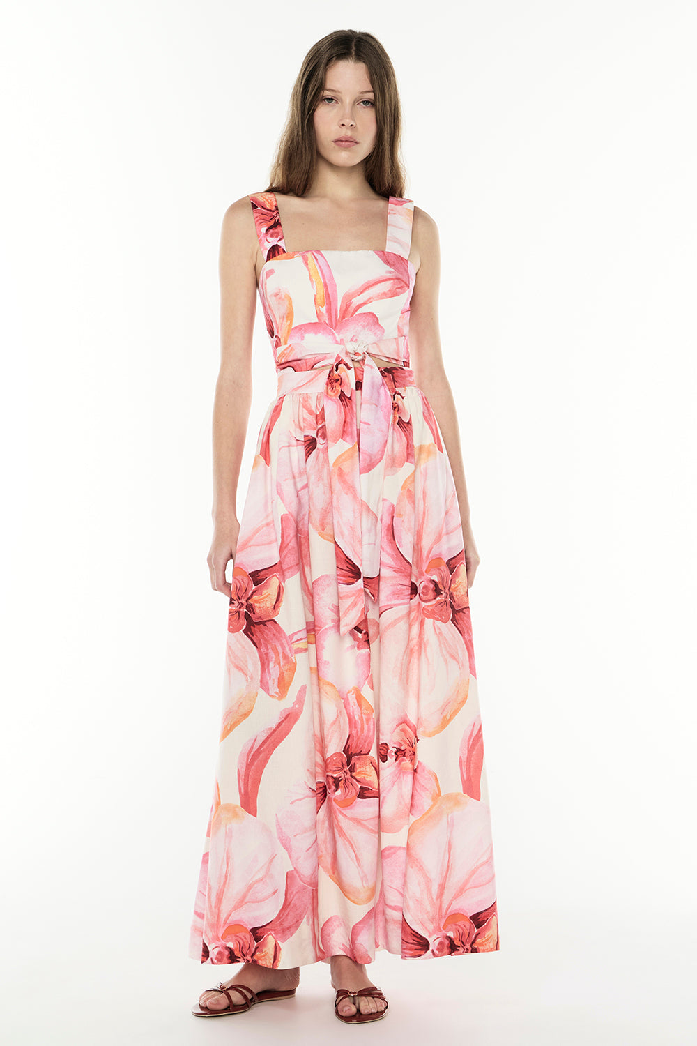 Image of a model wearing Skirts. Productname: Still Life Skirt in PINK/MELON colour by brand - Manning Cartell