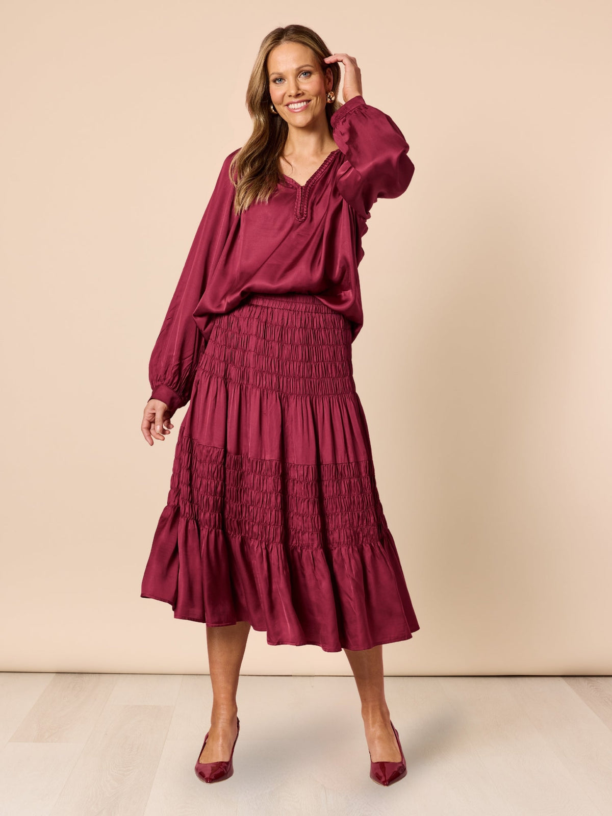 Hammock & Vine Lux Plait Top (Shiraz)