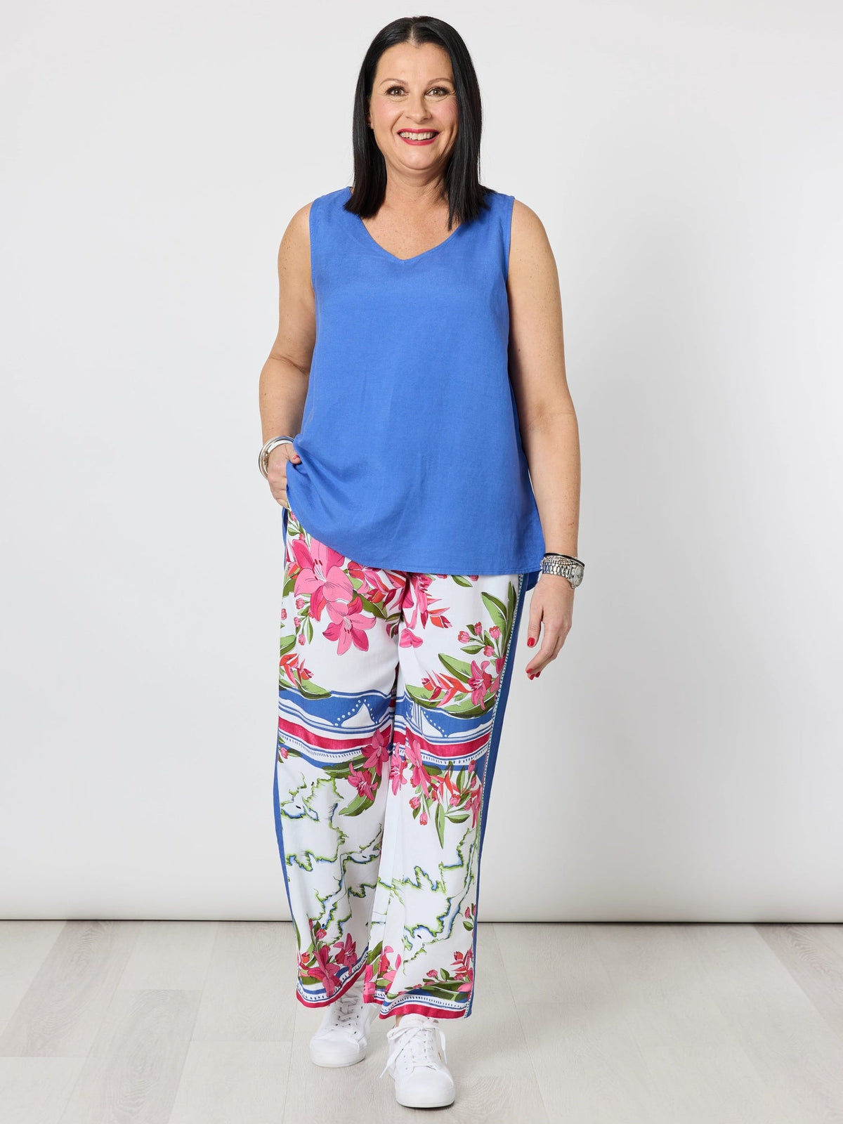 Gordon Smith The Lino Button Back Cami (Sardinia Blue)