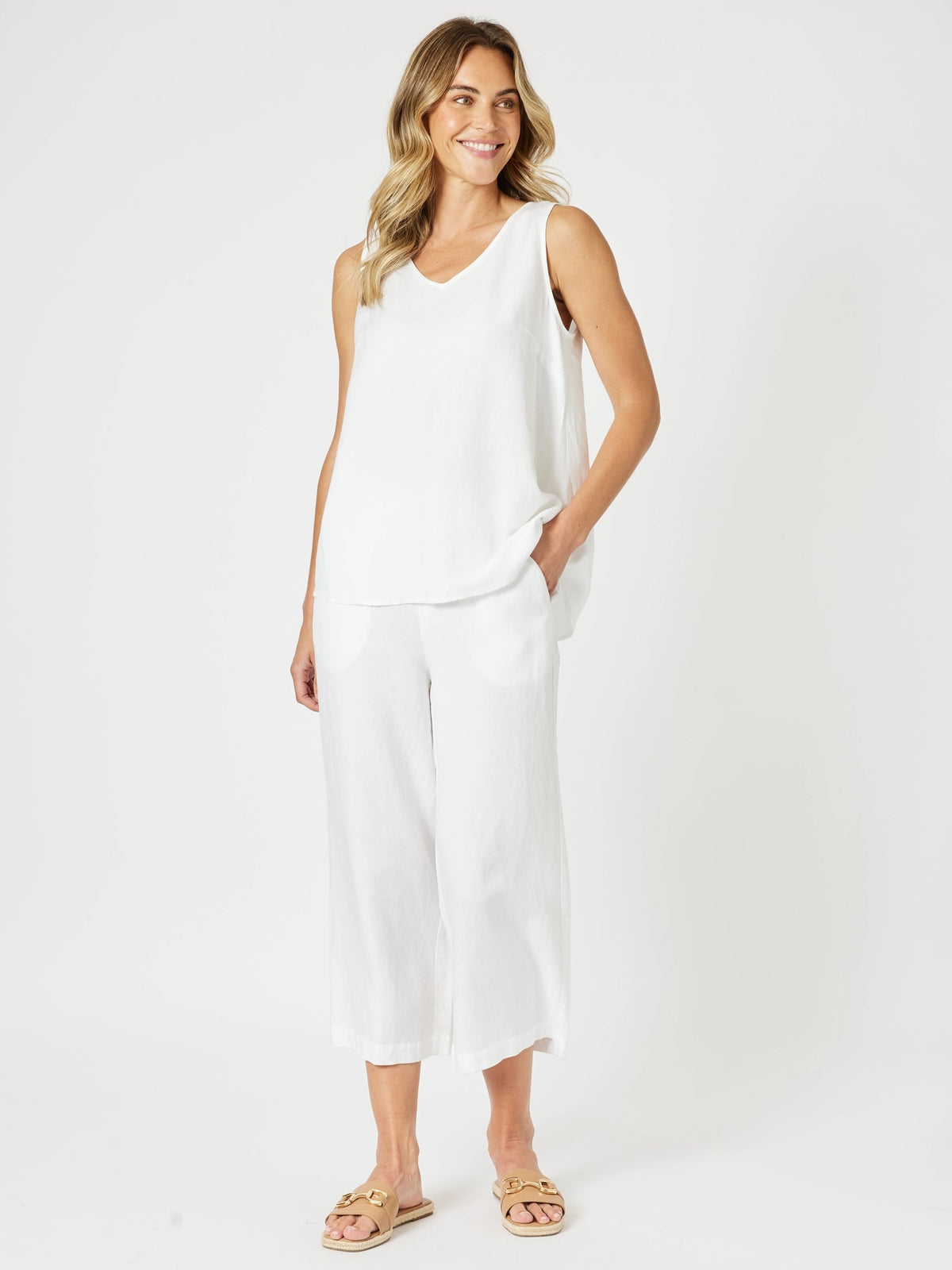 Gordon Smith The Lino Button Back Cami (White)