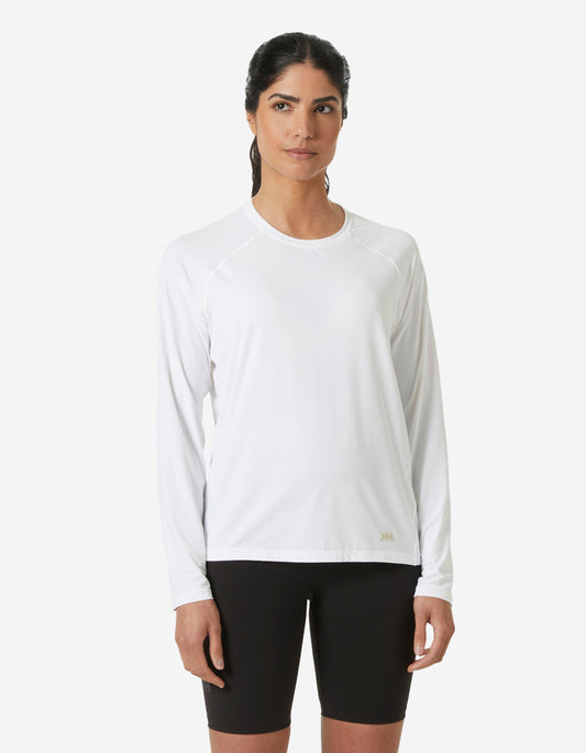 Image of Shirts. Product name - W SHINE SOLEN LS CREW, White in White colour by brand - Helly Hansen