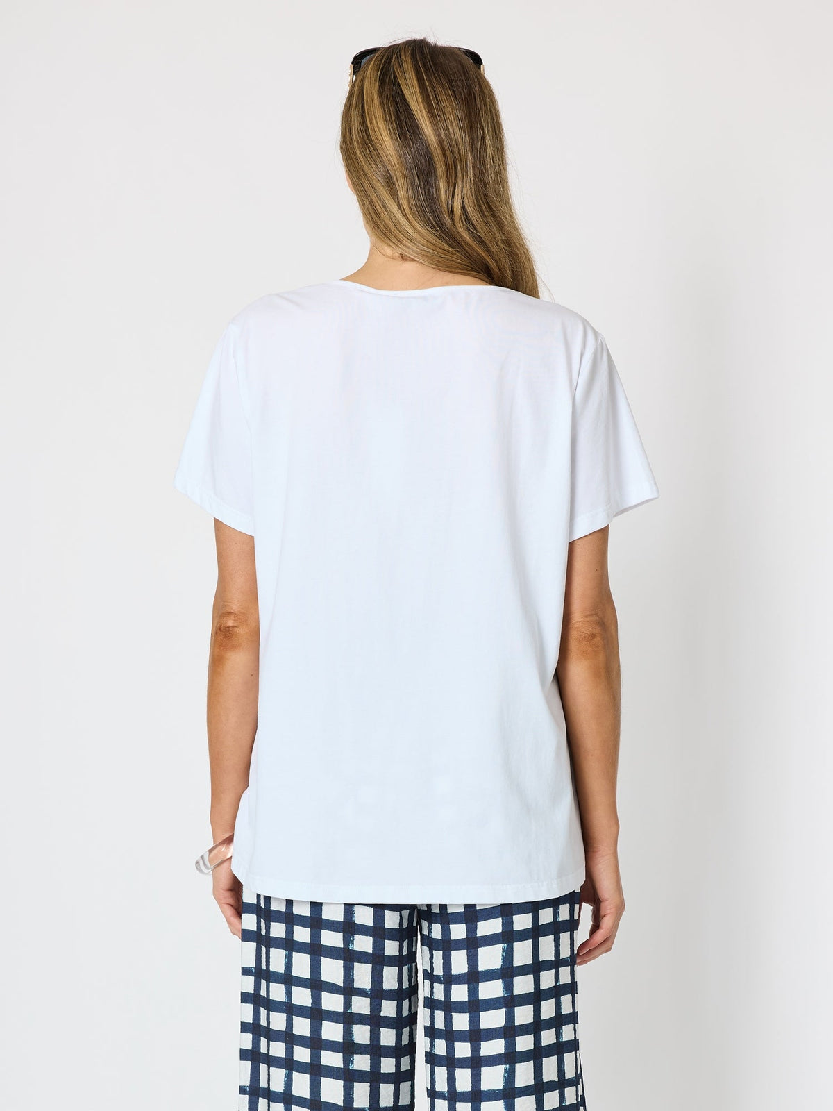 Clarity Geometric Top (White/Silver)