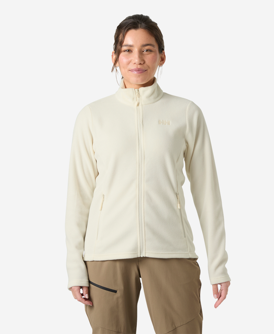 Image of a model wearing Outerwear. Product name - W DAYBREAKER FLEECE JACKET, Snow in Snow colour by brand - Helly Hansen