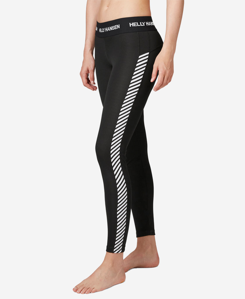 Image of a model wearing Pants. Product name - W HH LIFA PANT, Black in Black colour by brand - Helly Hansen