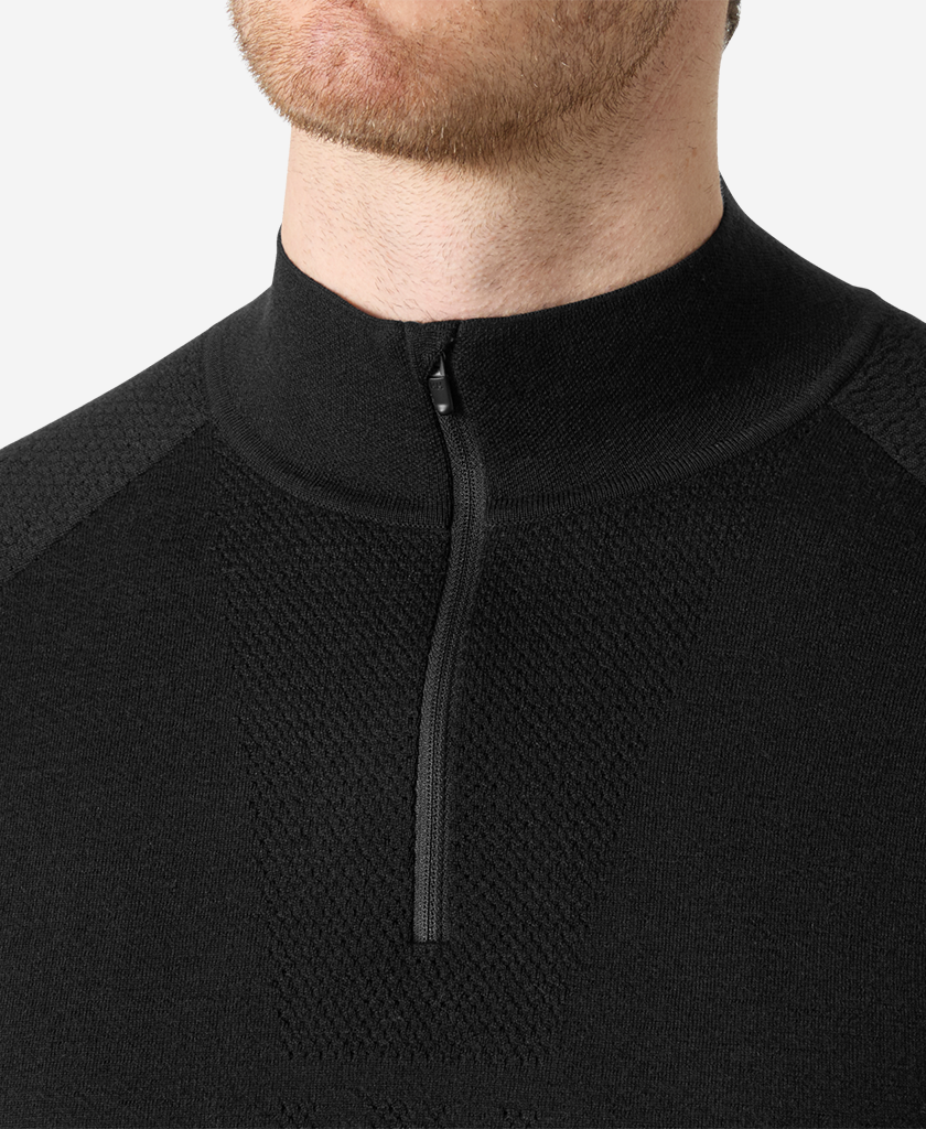 Helly Hansen LIFA MERINO KNITEVO 1/2 ZIP (Black)