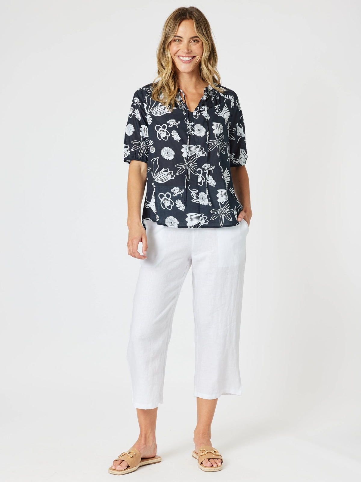 Gordon Smith Palm Springs Top (Navy/White)