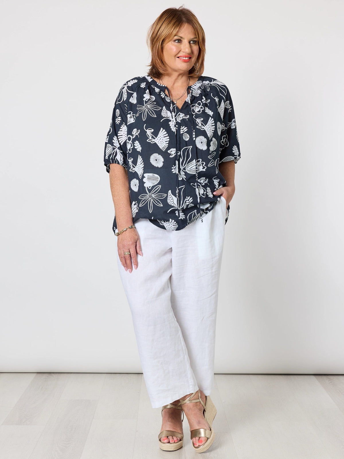Gordon Smith Palm Springs Top (Navy/White)