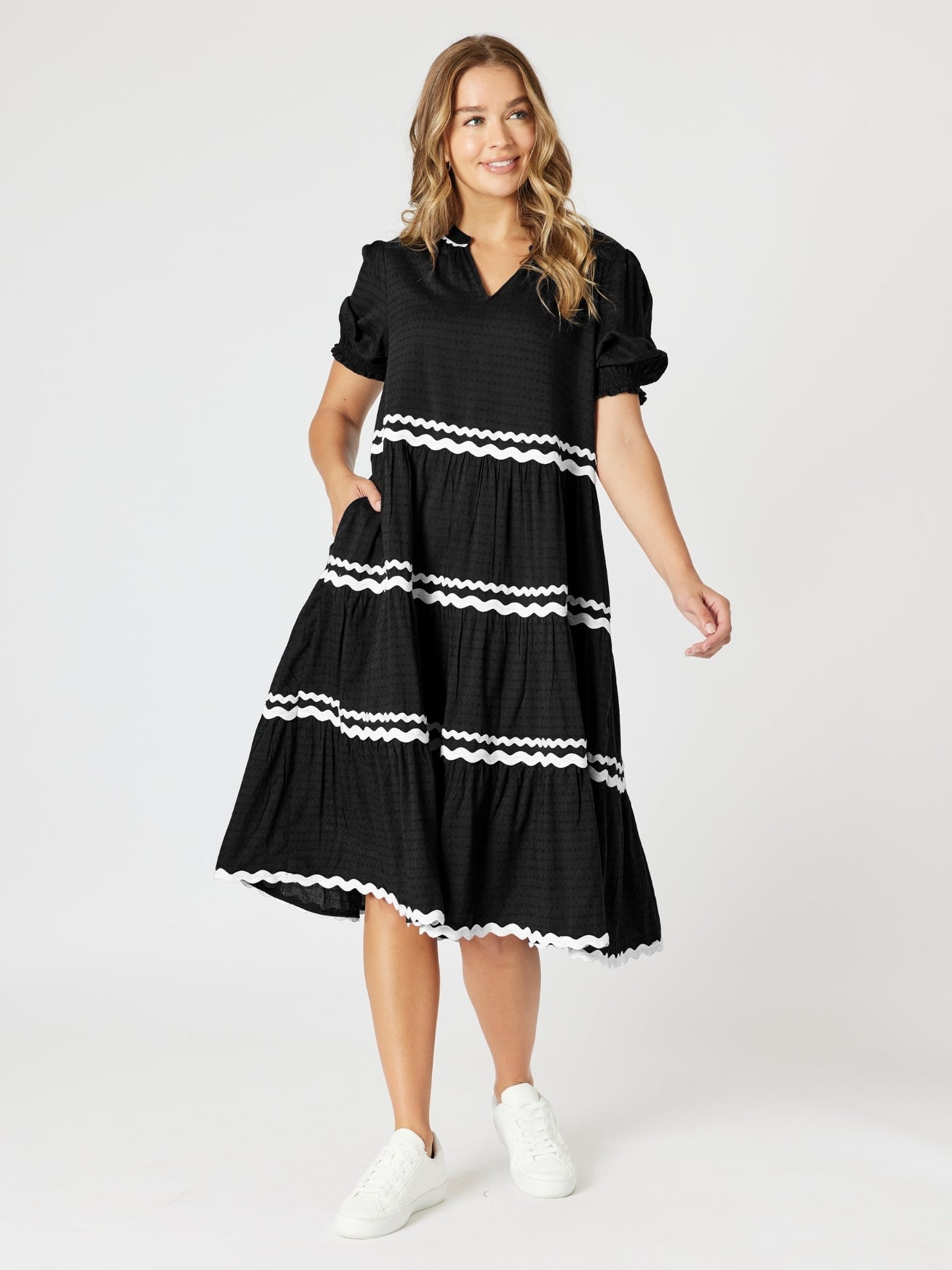 Threadz Ric Rac Dress (Black)