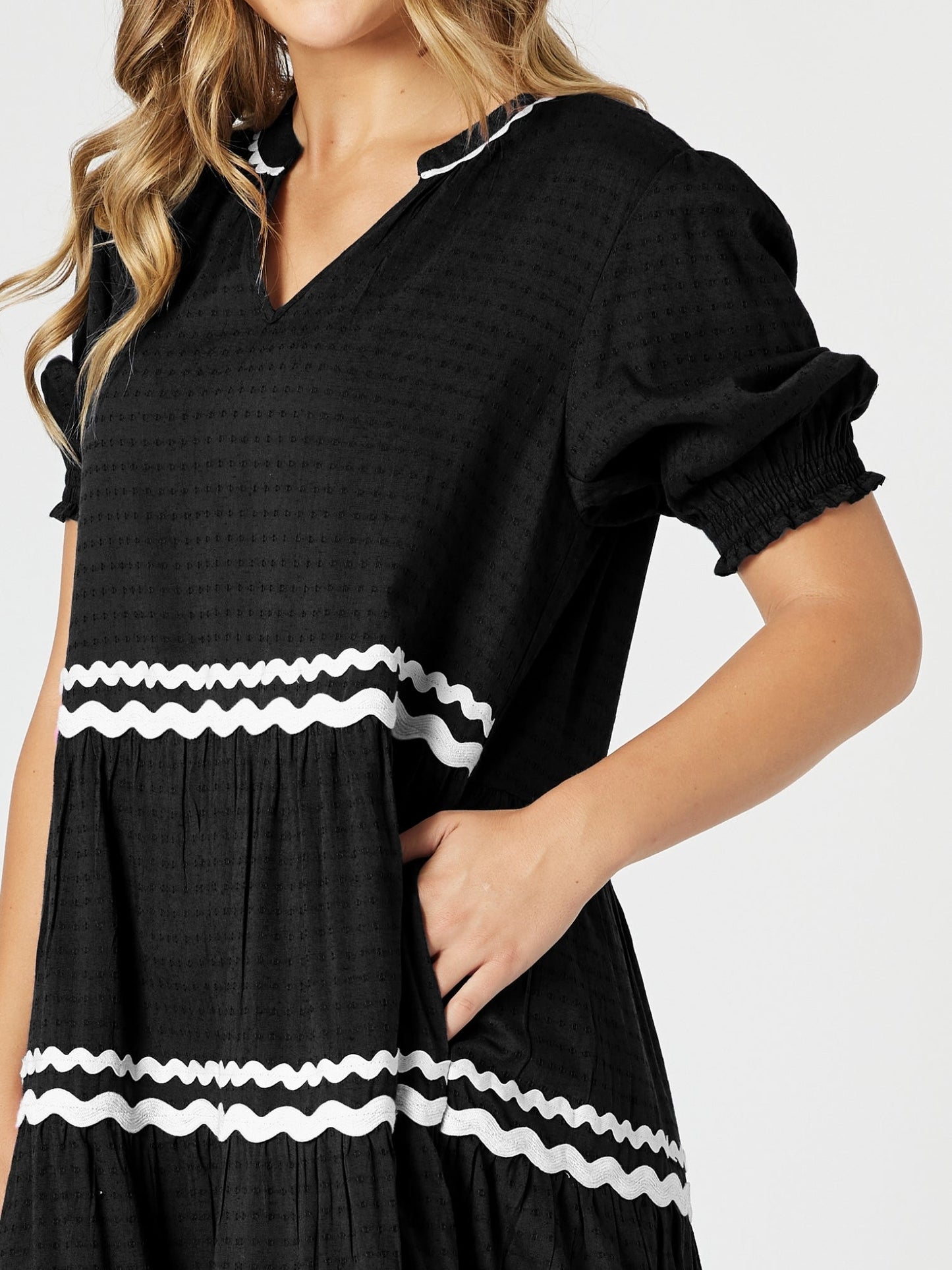 Threadz Ric Rac Dress (Black)
