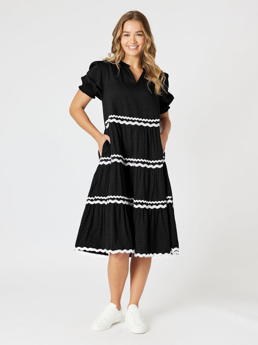 Threadz Ric Rac Dress (Black)