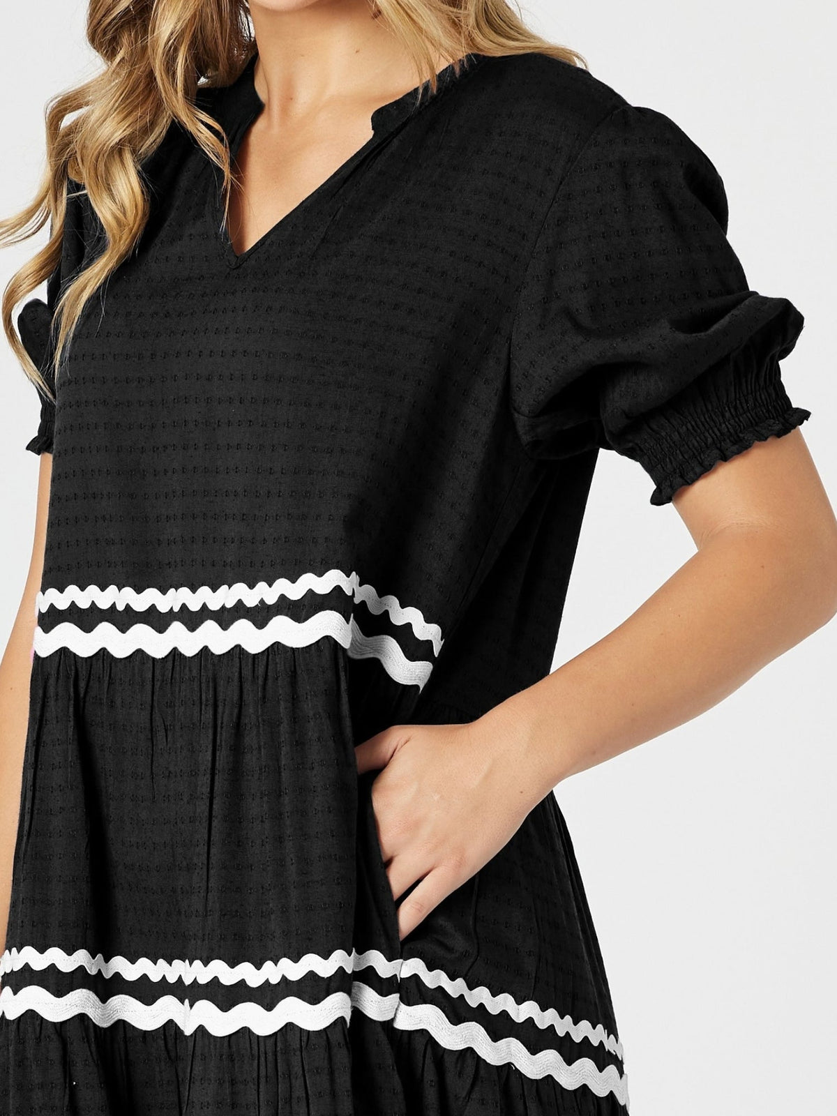 Threadz Ric Rac Dress (Black)