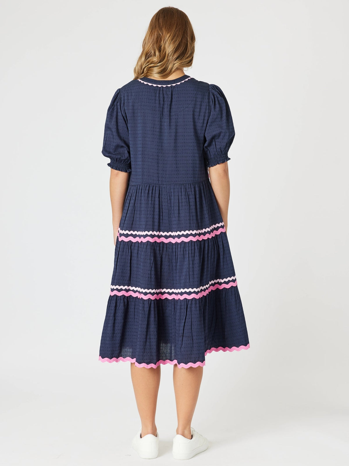Threadz Ric Rac Dress (Navy)