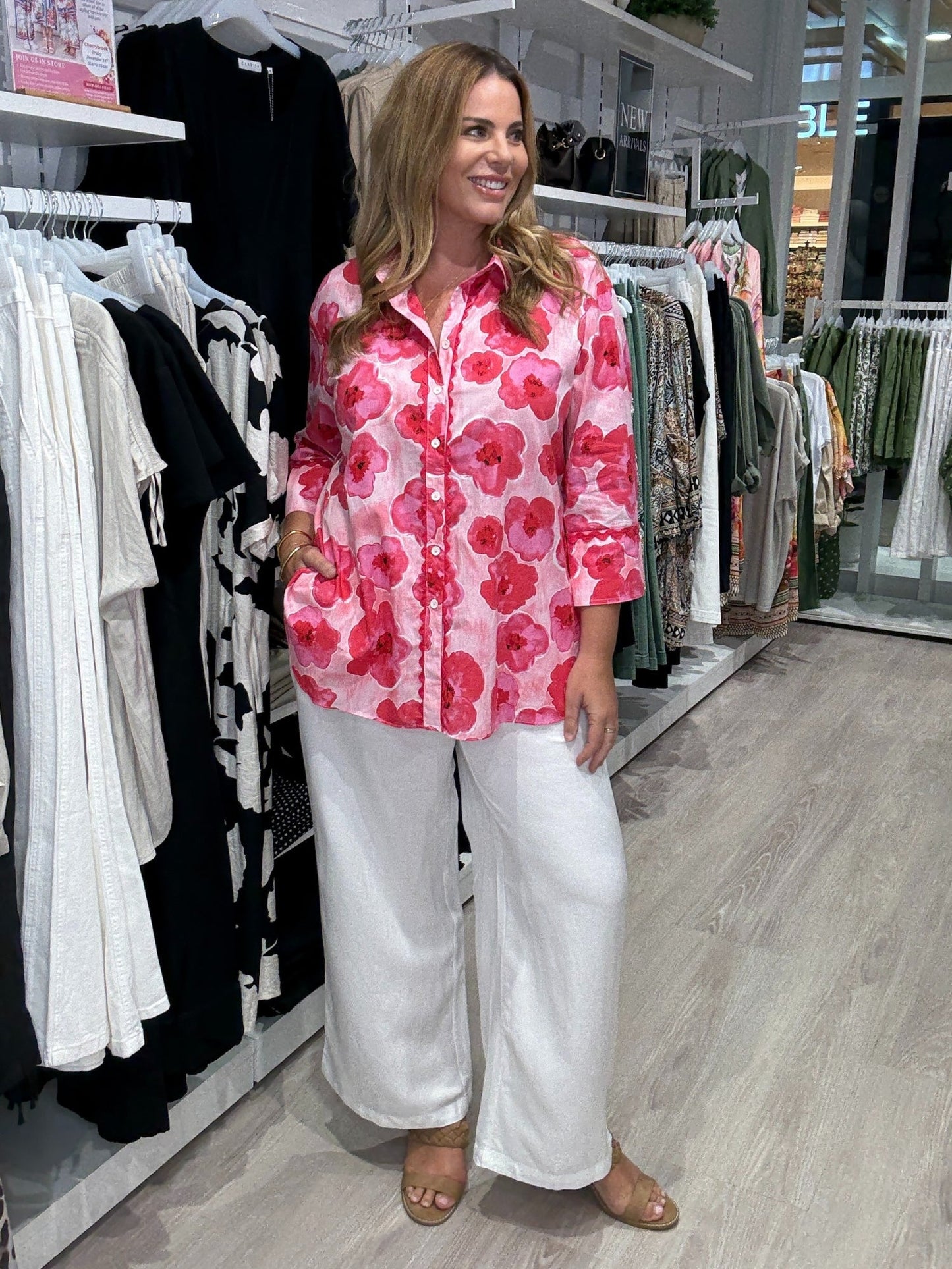 Gordon Smith Lino Wide Leg Pant (White)