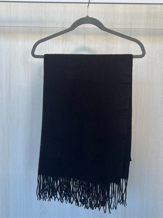 Threadz Cosy Fringe Scarf (Black)