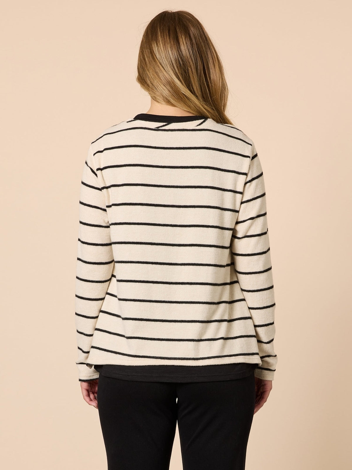 Threadz Wall Street 2 in 1 Top (Ivory/Black)