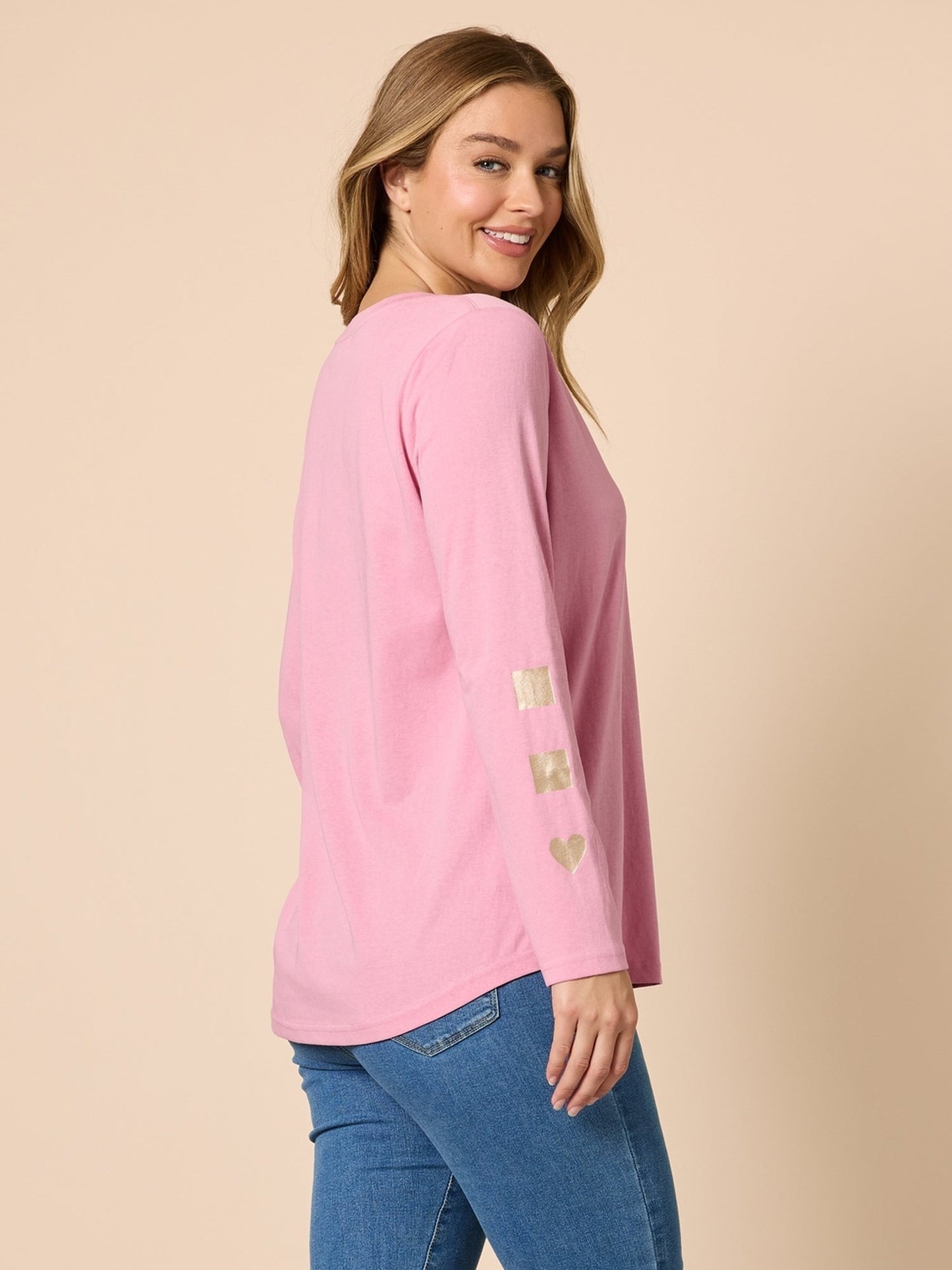 Threadz Hearts Square Tee (Pink)