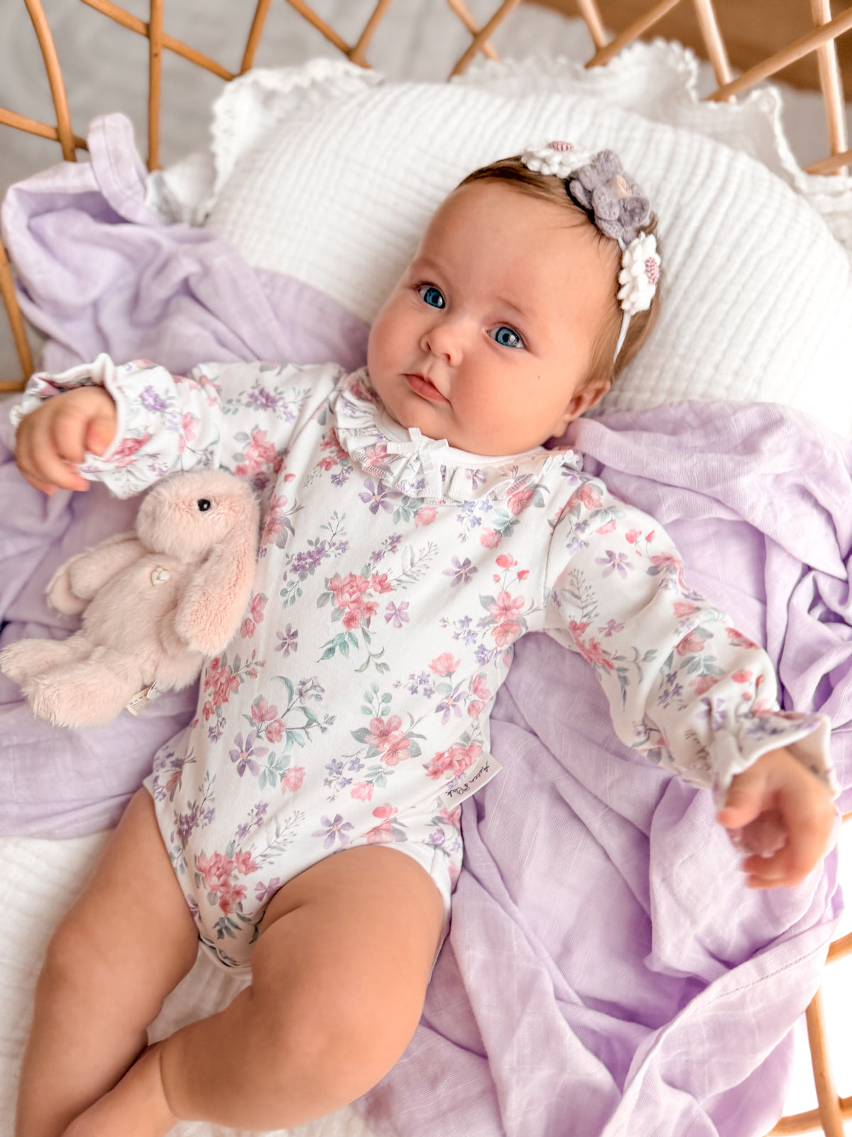 Pastel Bloom Ruffle Onesie