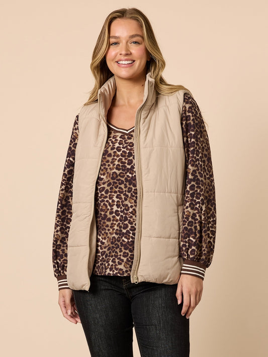 Image of Coats & Jackets. Product name - The Alpine Vest Natural in Natural colour by brand - Threadz