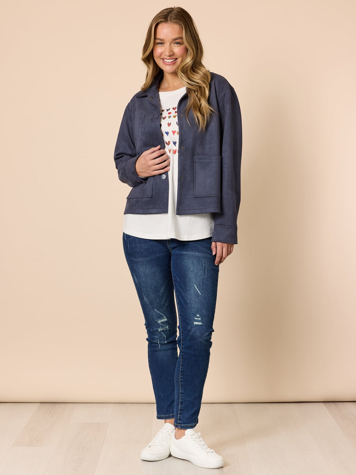Threadz Downtown Suede Jacket (Indigo)