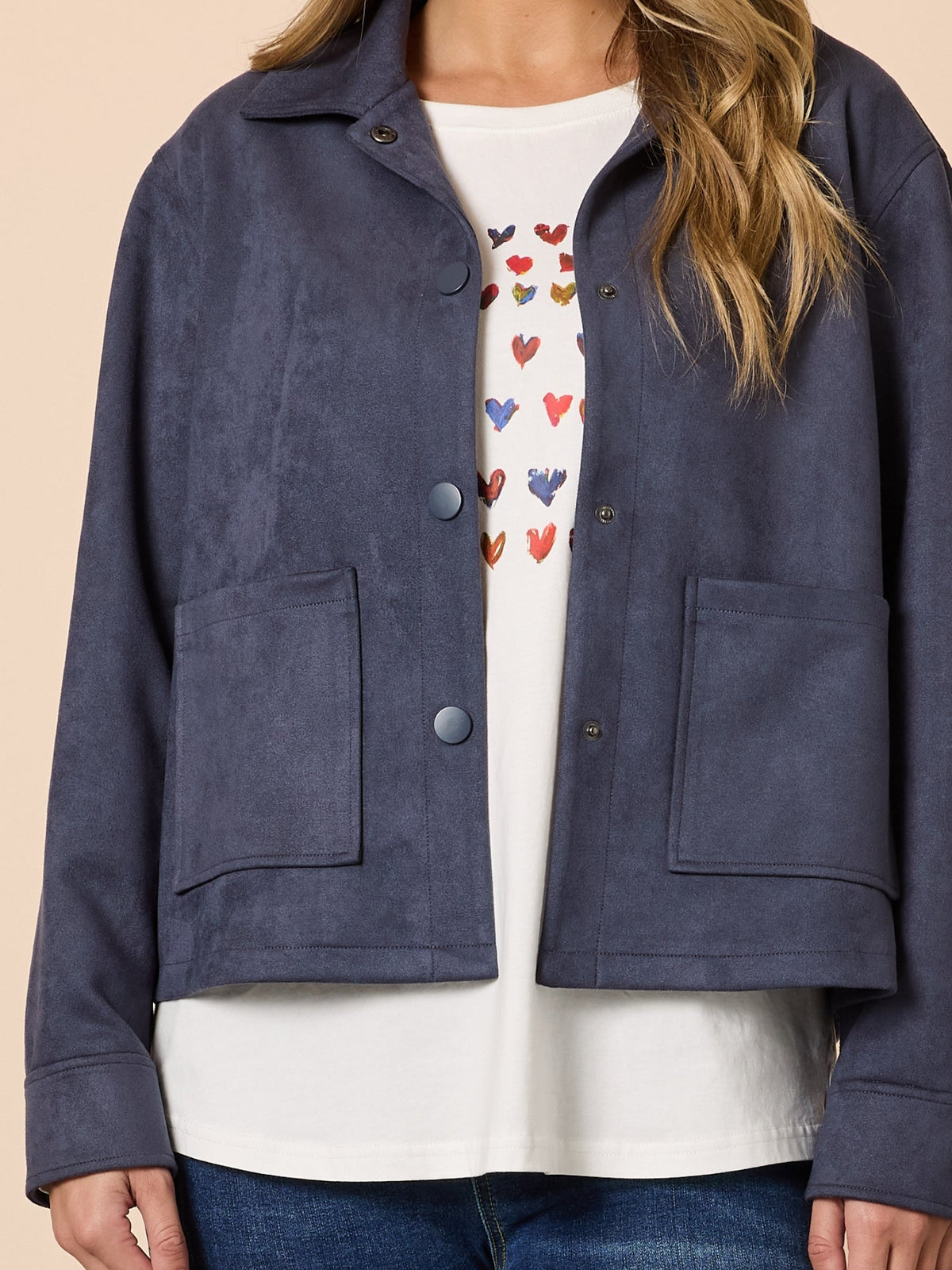 Threadz Downtown Suede Jacket (Indigo)