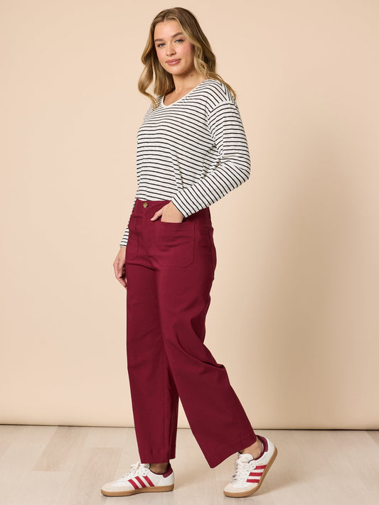 Threadz Marine Wide Leg Pant (Shiraz)