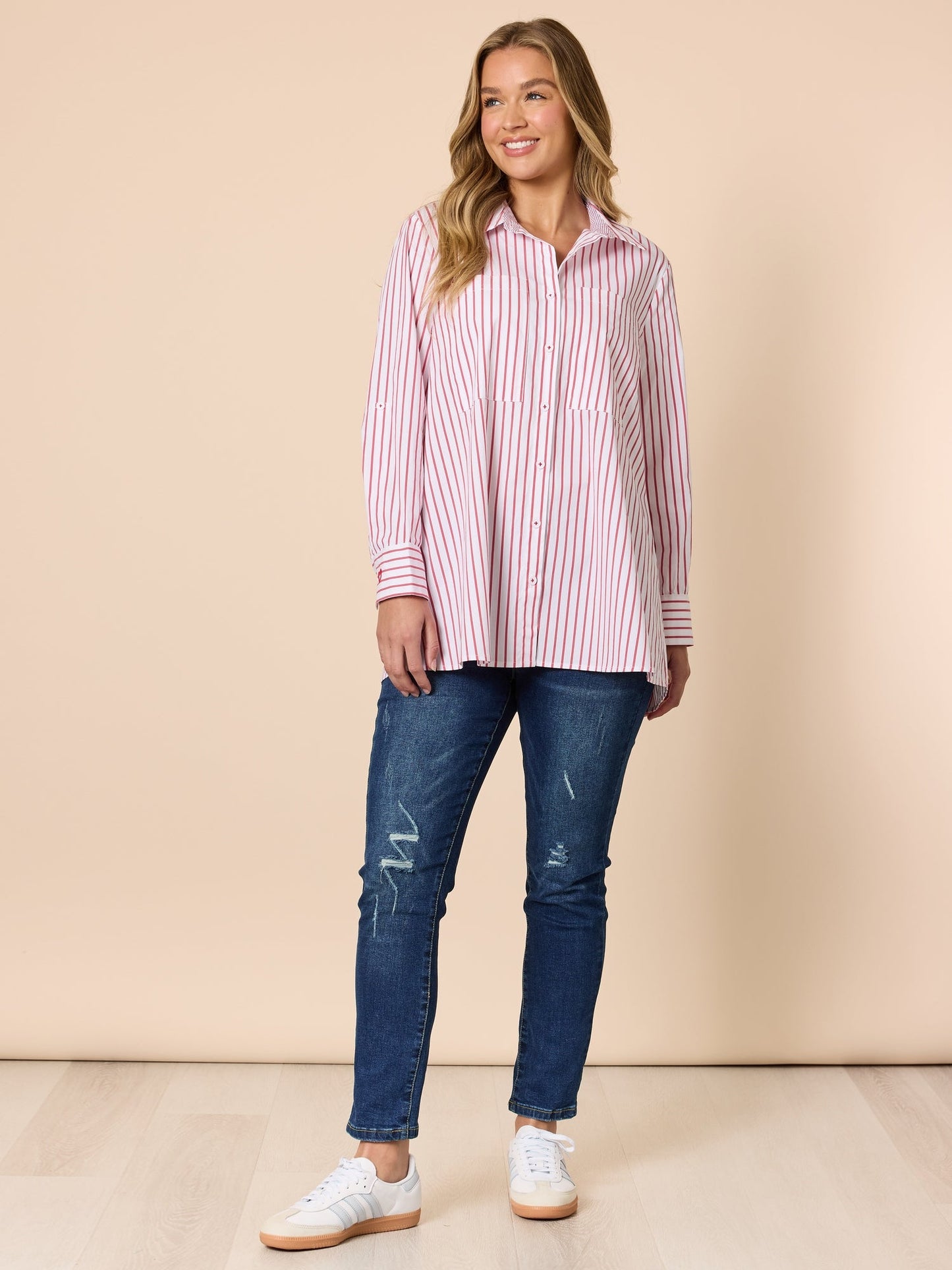Threadz Off the Cuff Shirt (Red/White)