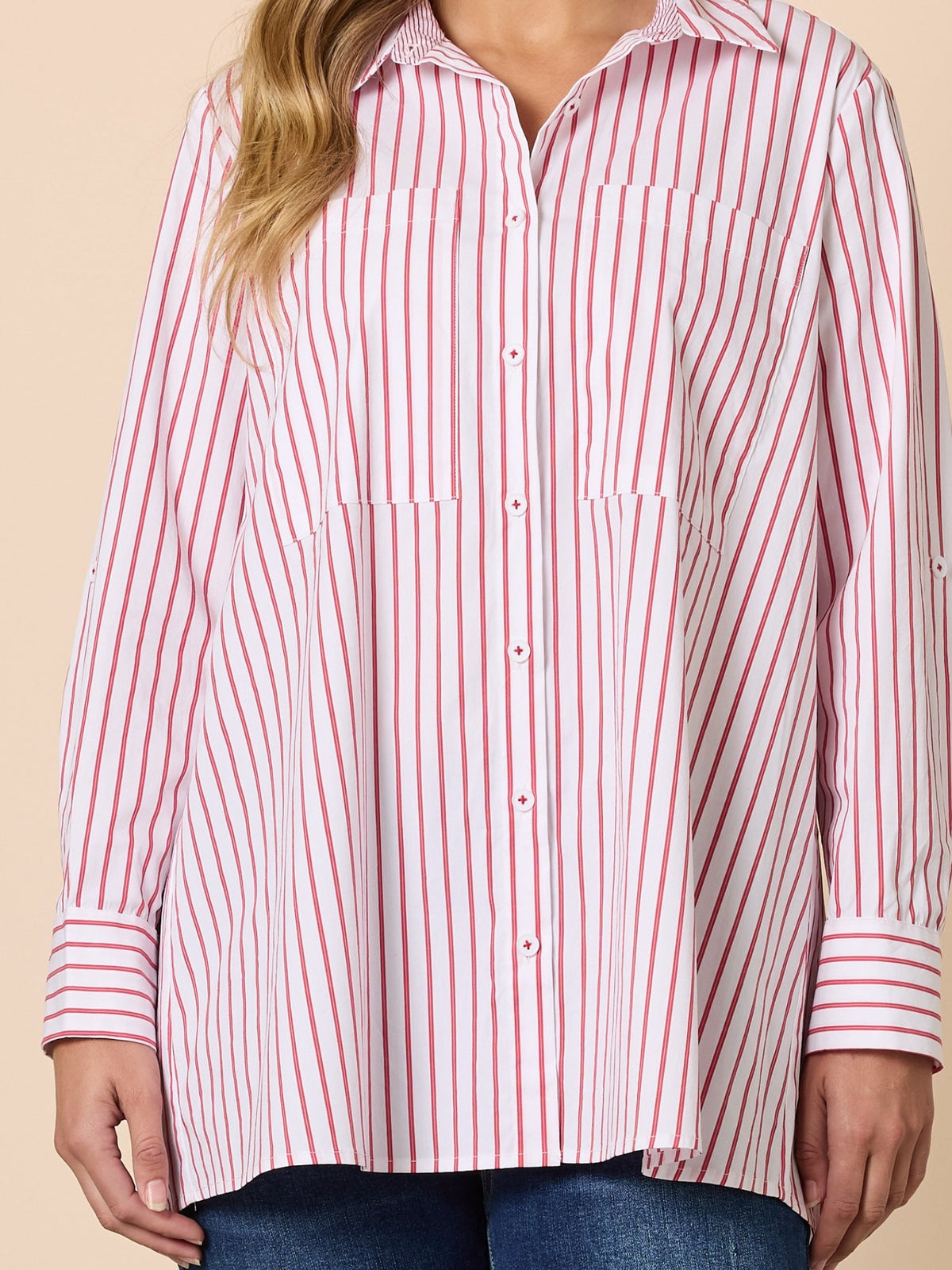 Threadz Off the Cuff Shirt (Red/White)