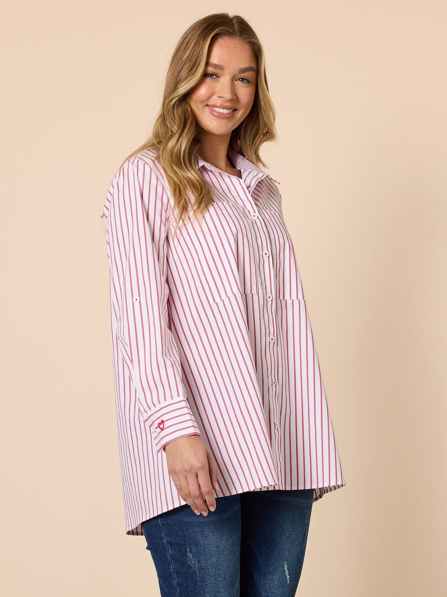 Threadz Off the Cuff Shirt (Red/White)