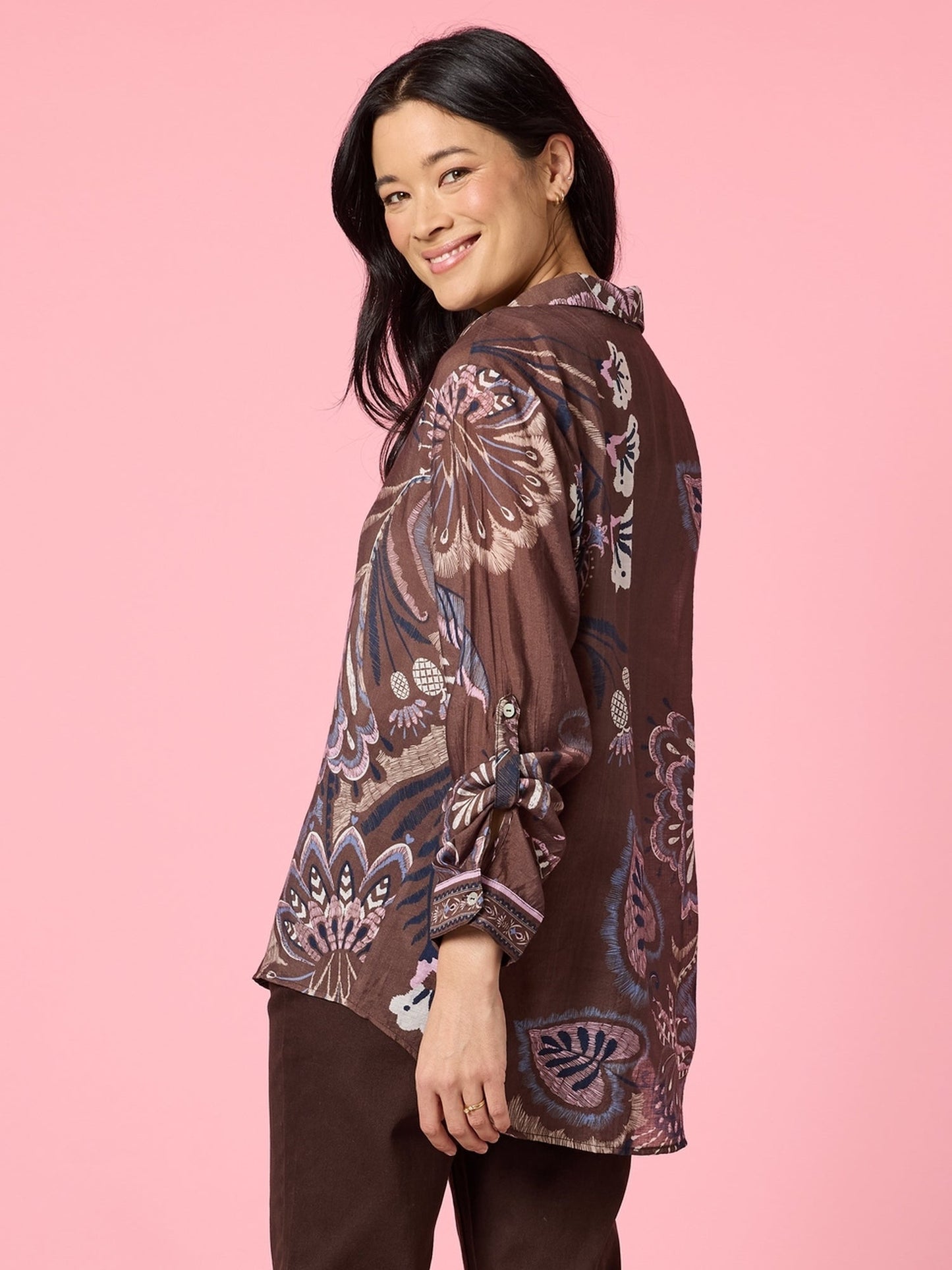 Gordon Smith Montana Print Shirt (Coffee Multi)