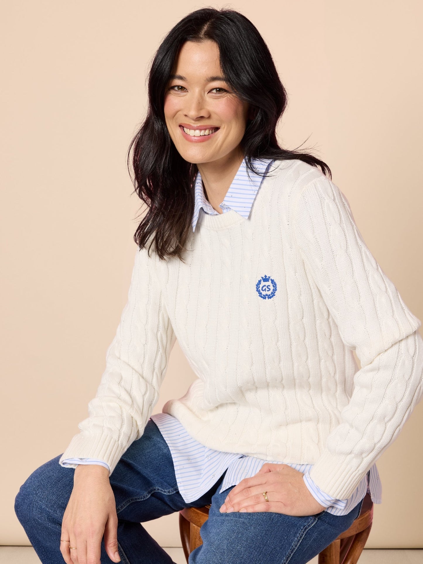 Gordon Smith Hampton Cable Jumper (Ivory)