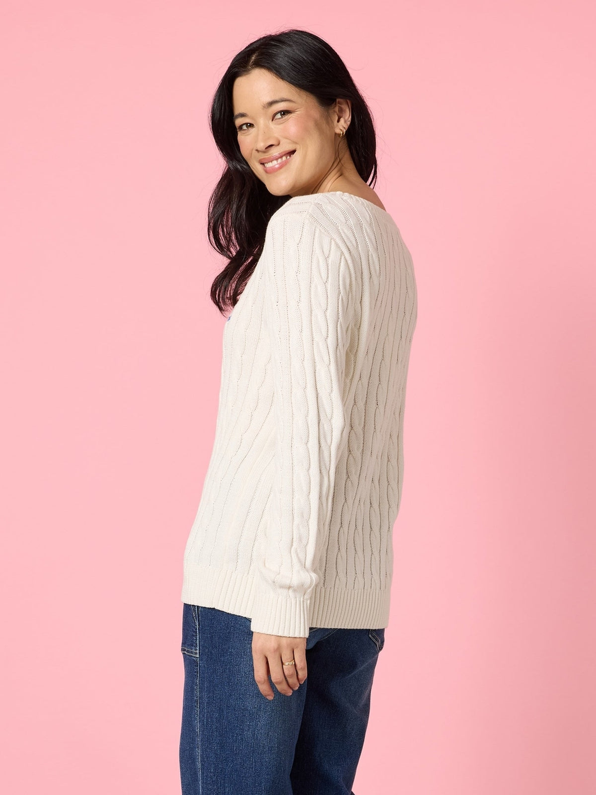 Gordon Smith Hampton Cable Jumper (Ivory)