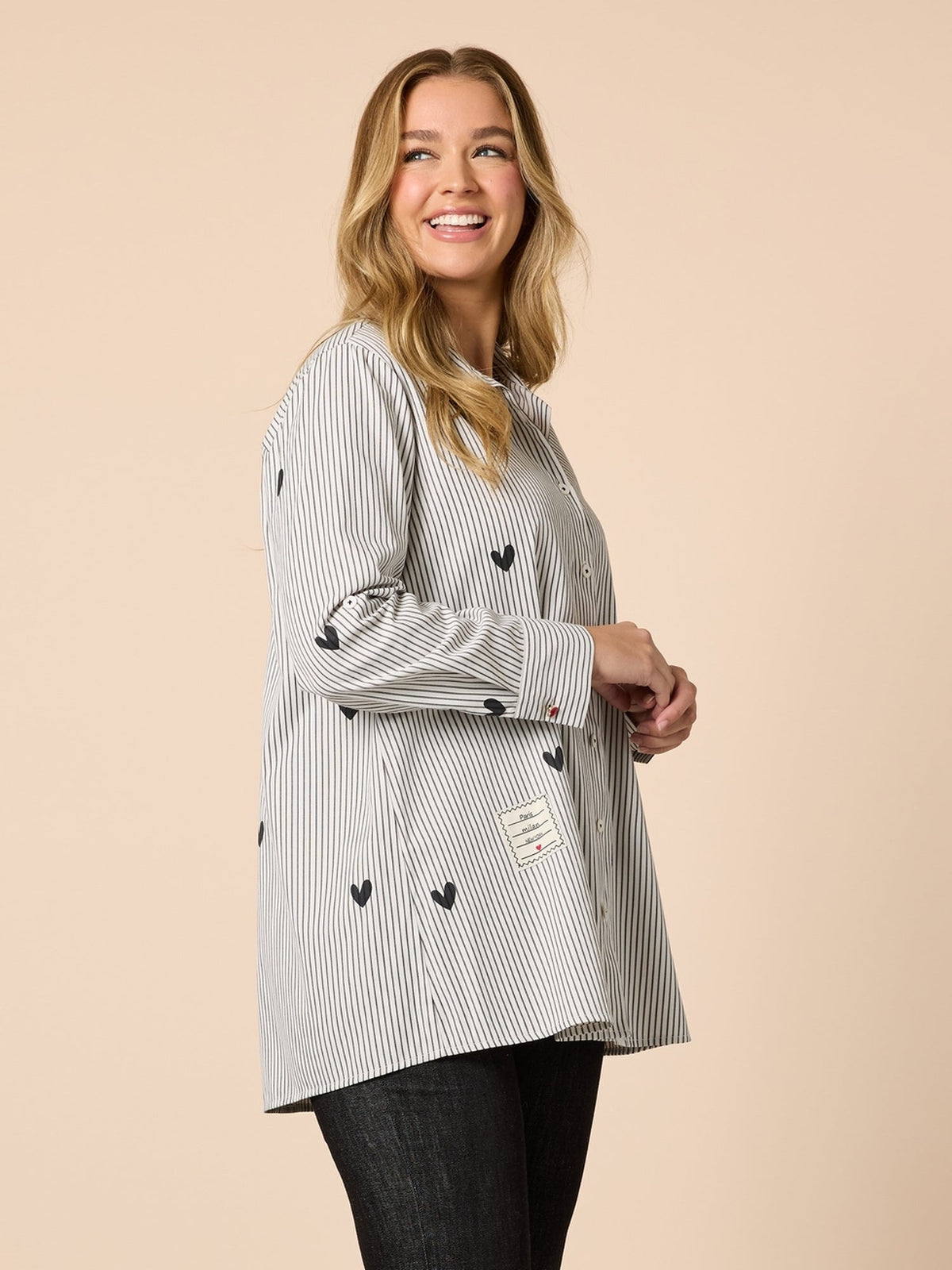 Threadz Aspen Stripe Shirt (Black/White)