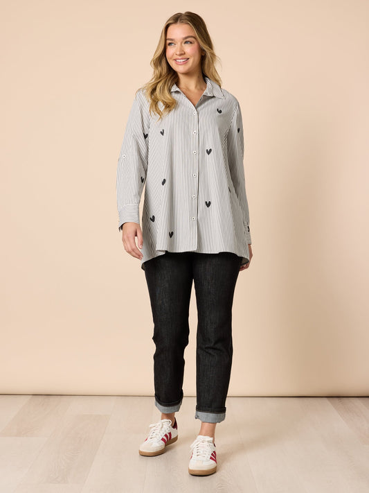 Threadz Aspen Stripe Shirt (Black/White)