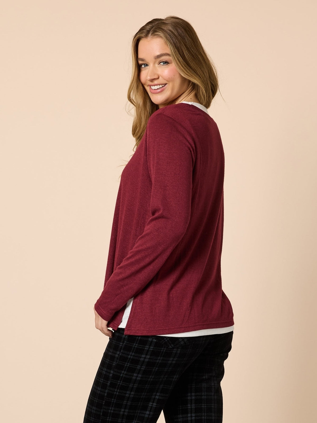 Threadz Alicia 2 in 1 Top (Shiraz)