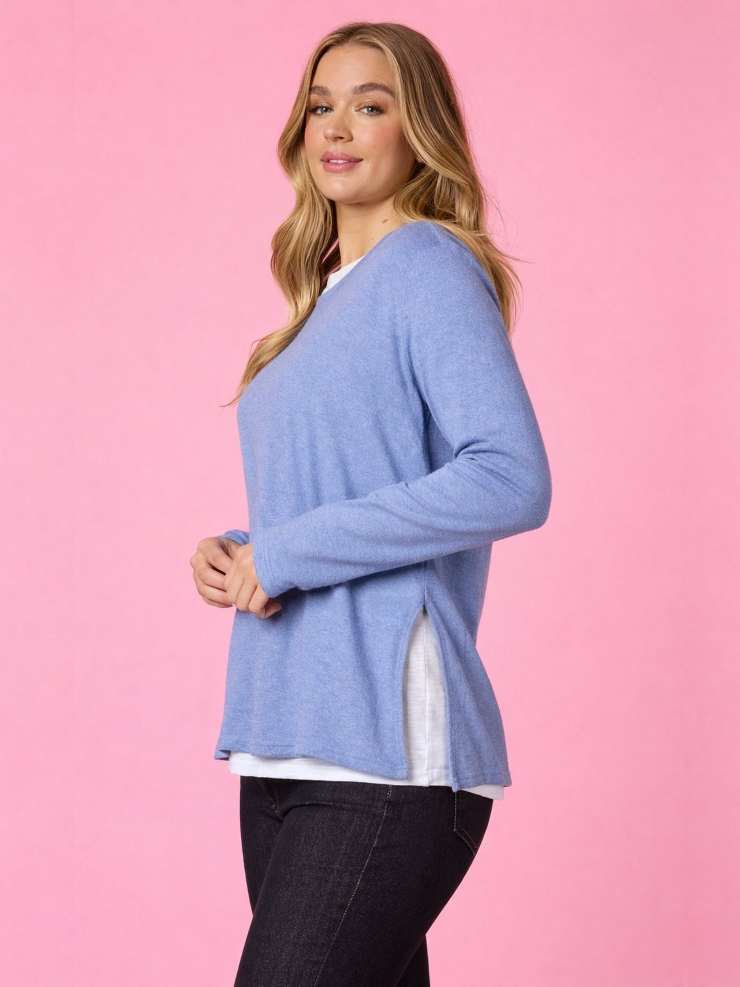 Threadz Alicia 2 in 1 Top (Blue)