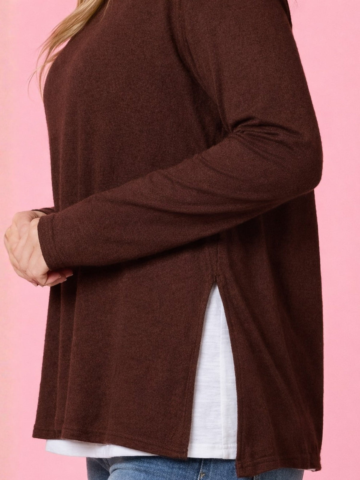 Threadz Alicia 2 in 1 Top (Coffee)
