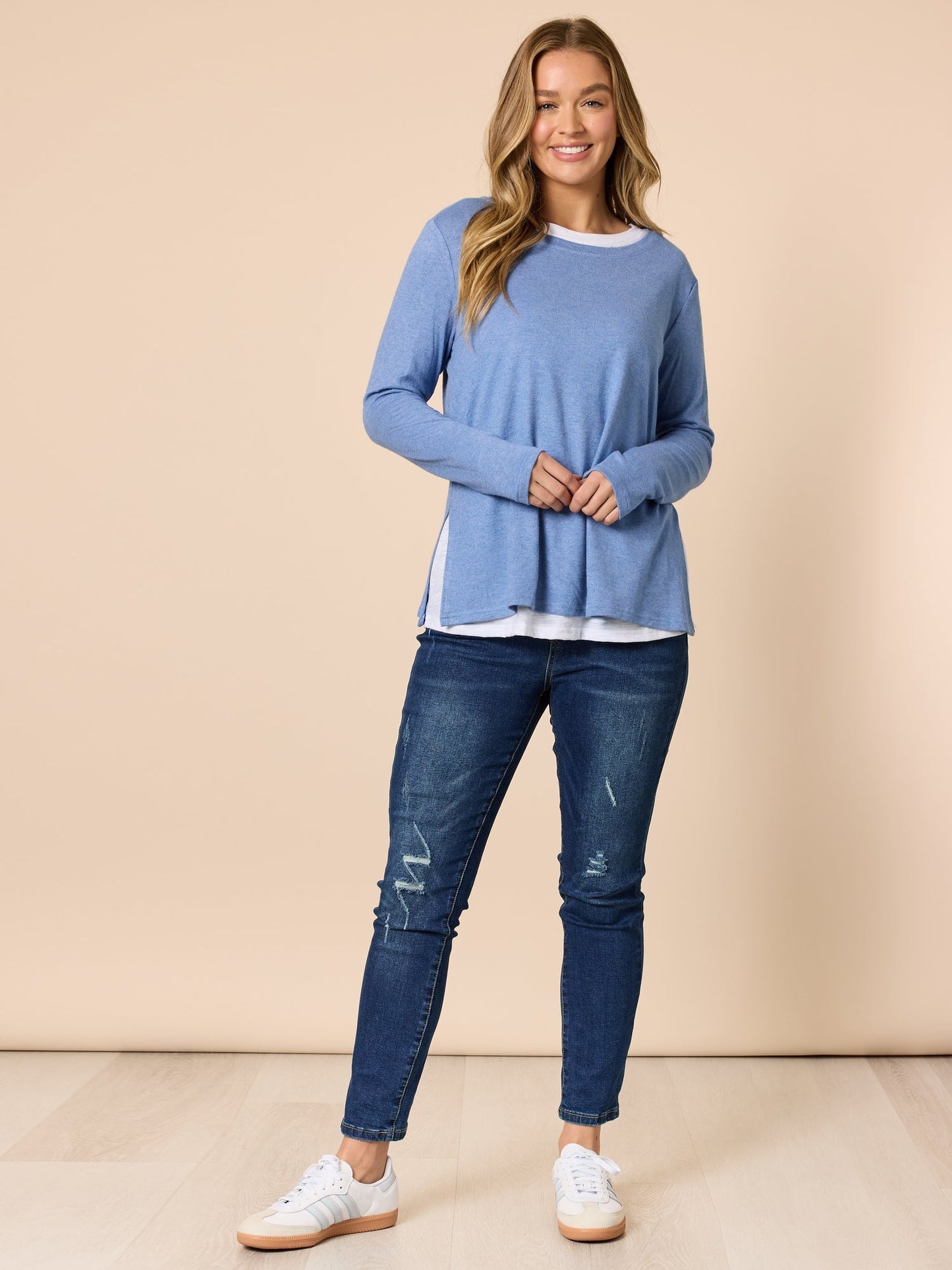 Threadz Alicia 2 in 1 Top (Blue)