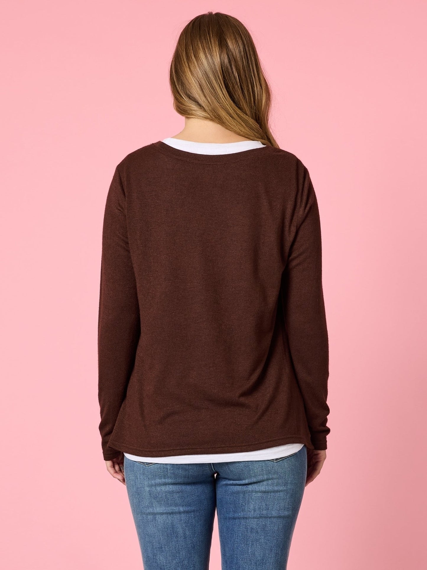 Threadz Alicia 2 in 1 Top (Coffee)
