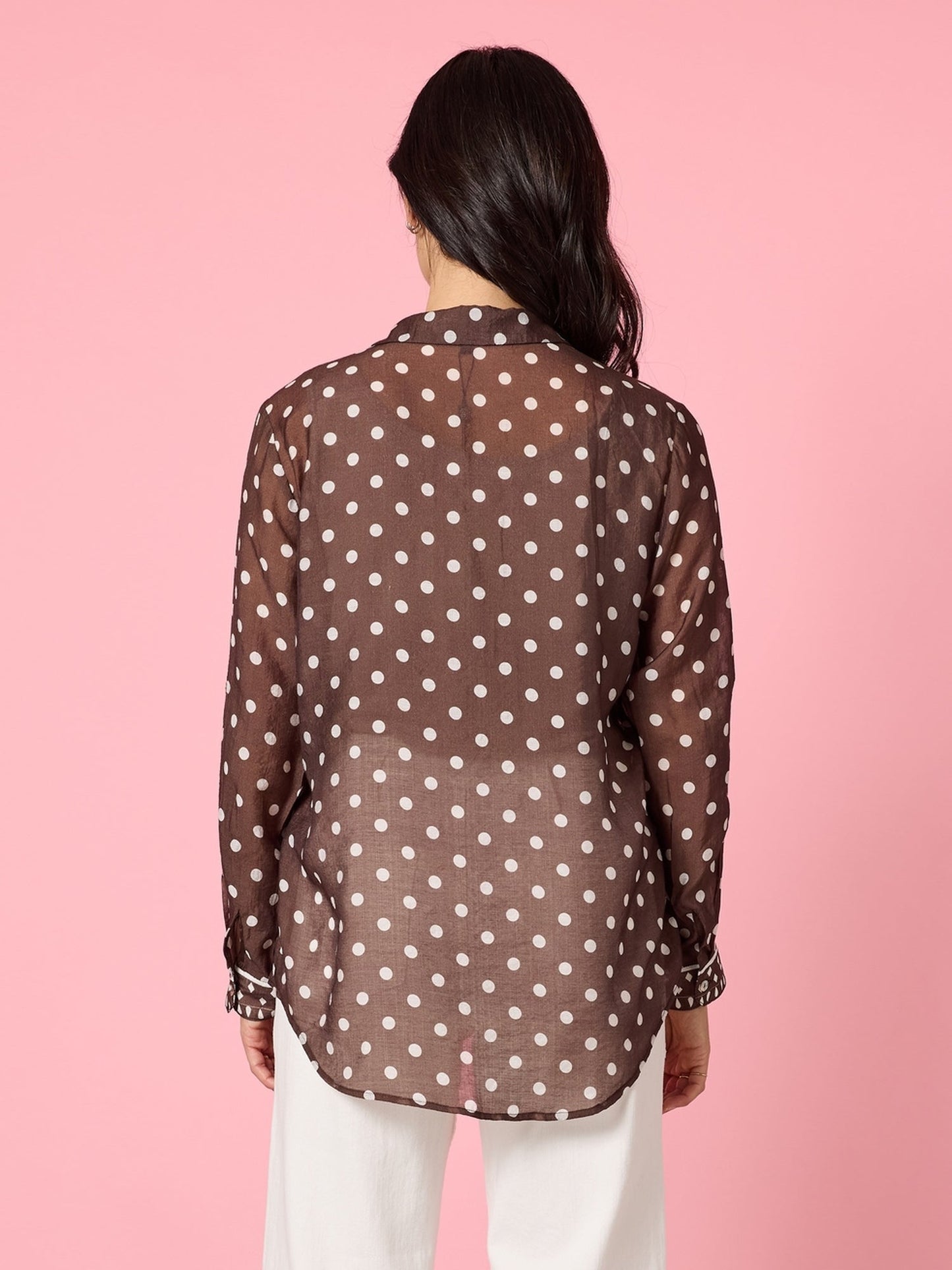 Gordon Smith Aurora Spot Shirt (Coffee White)